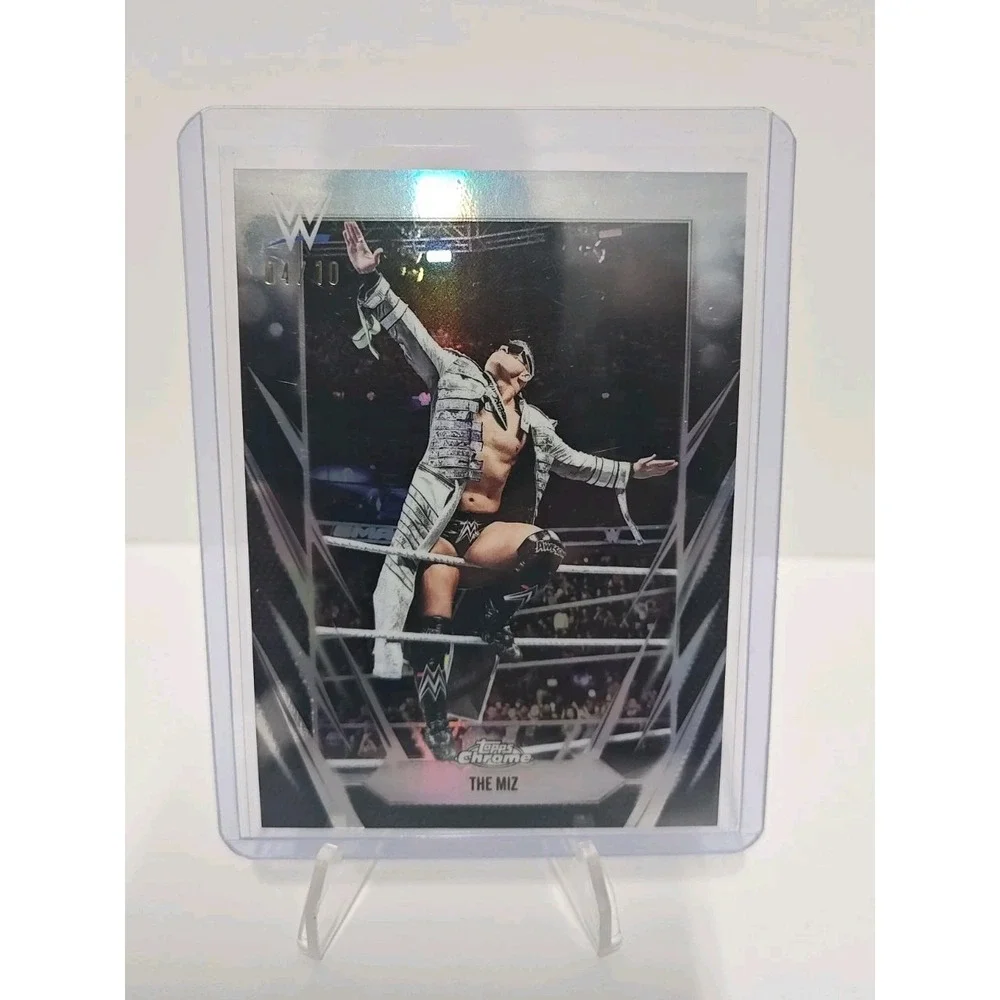 Topps 2016 Chrome WWE Black Refractor The Miz #48 Serial Numbered 04/10 Rare